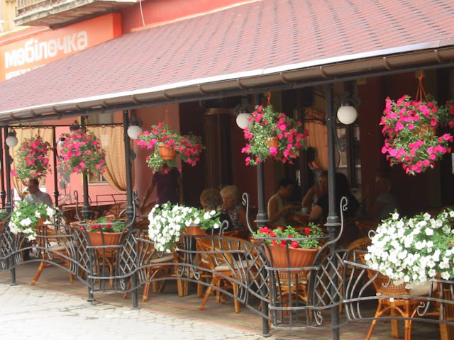Ternopil Ukraine Europe Bar in Flowers
