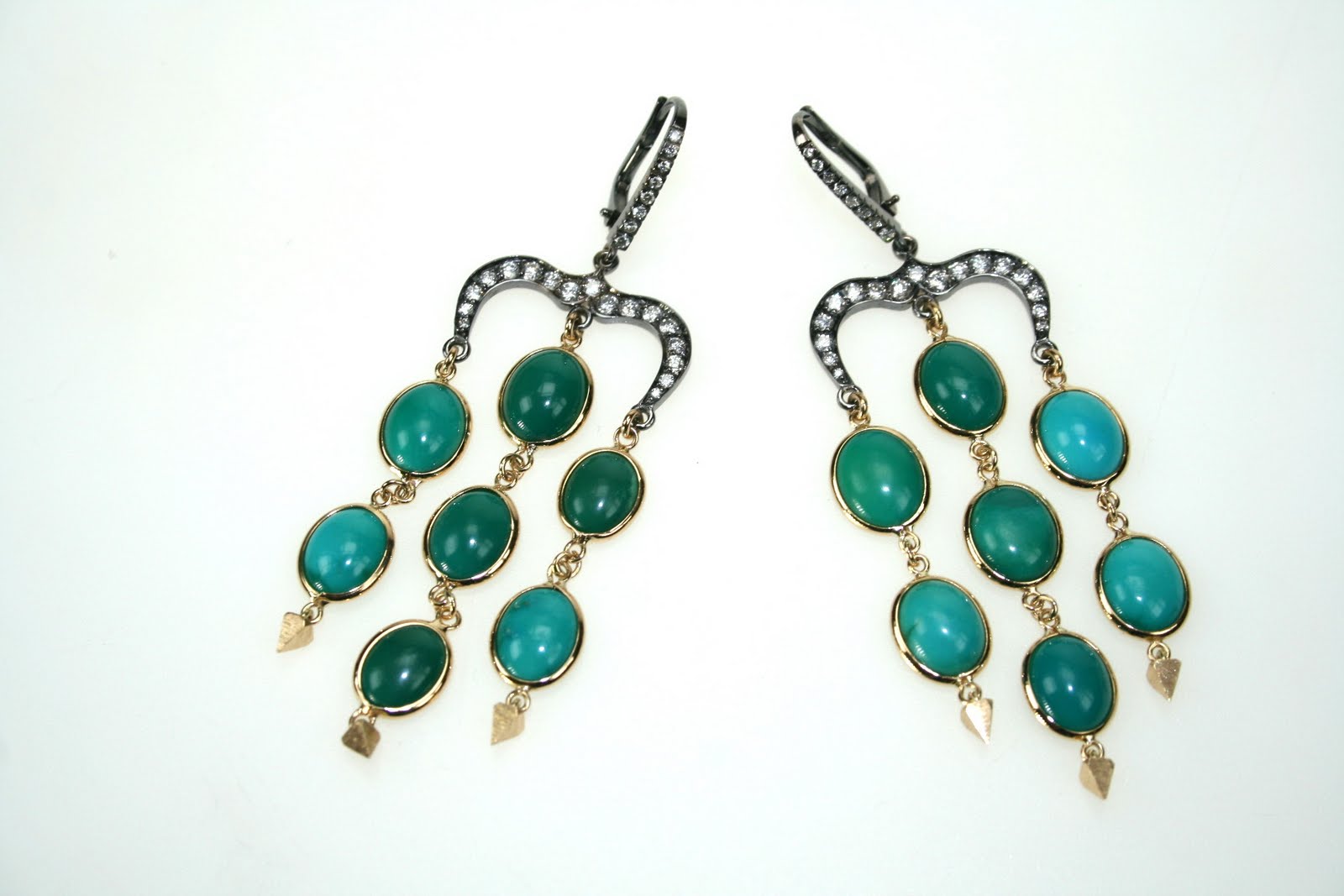 Orecchini Pendenti Con Cristalli Azzurri 7 Cm - Eleganti E Luminosi Per Un Look Unico - 4