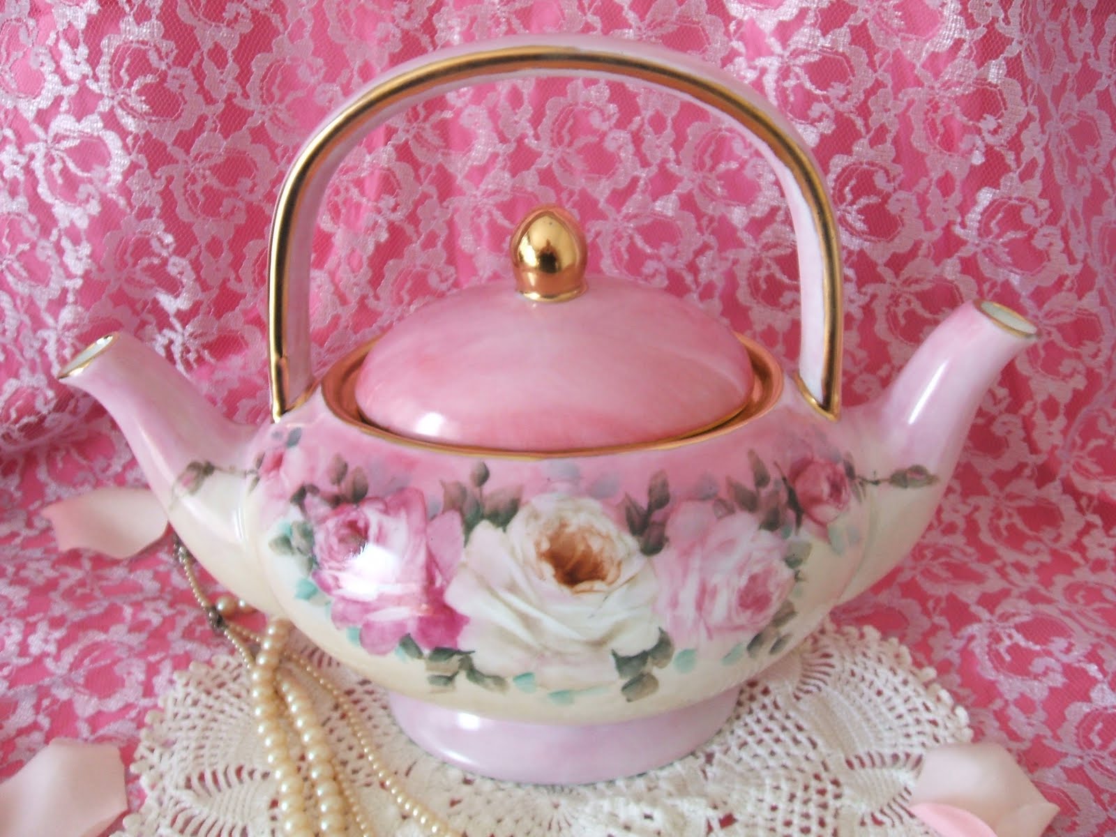 Vintage Porcelain Art Tea Cup,Tea Pot & Tea Things Tuesday! Everything