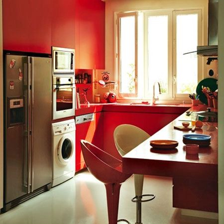 decora y disena: 5 Cocinas Color Rojo