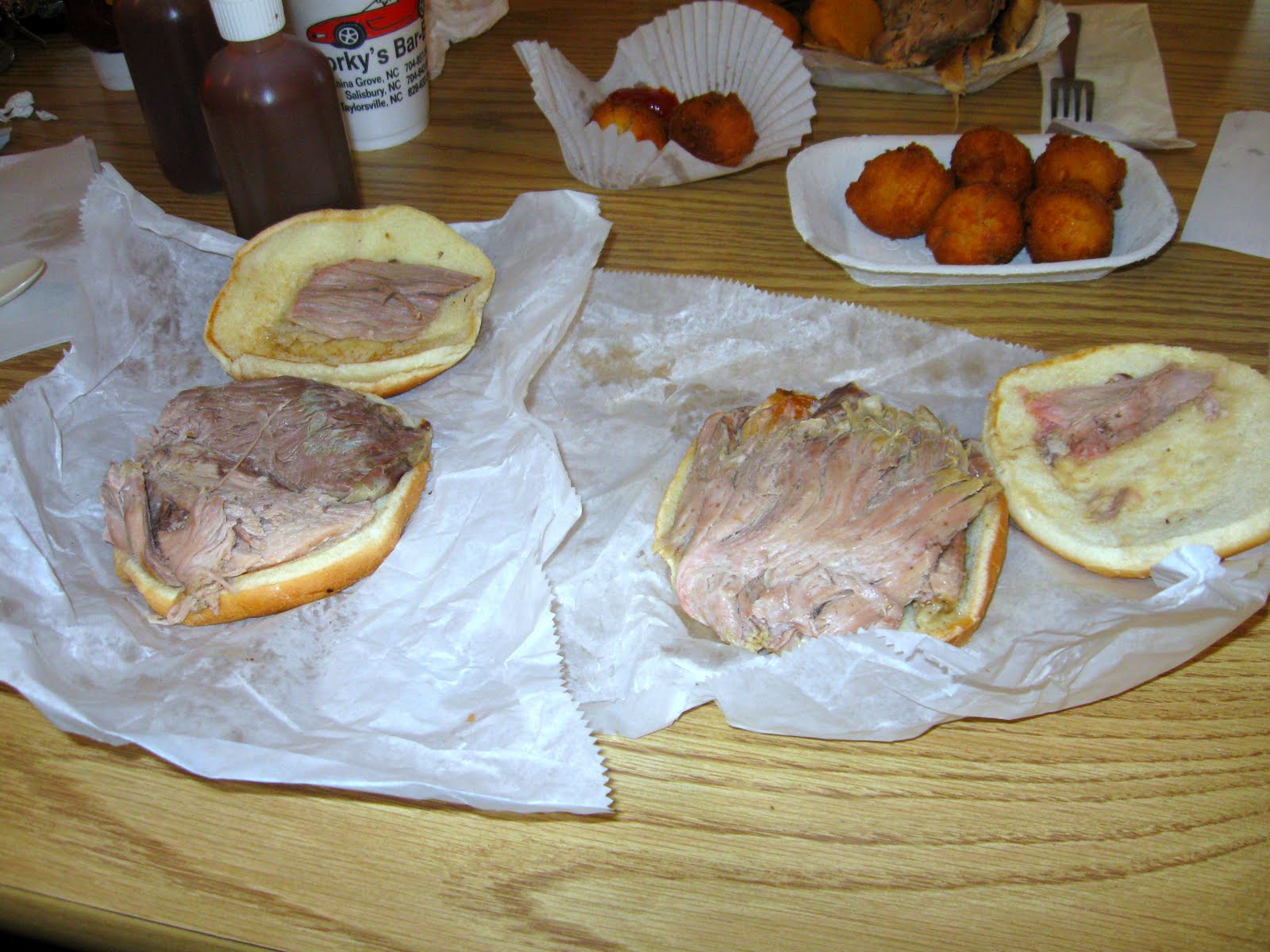 The Drawn Cutlass Restaurant Review Porky's BarBQ, China Grove, NC