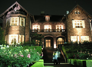 A mansion with a rosy garden, at Furukawa House, in Tokyo