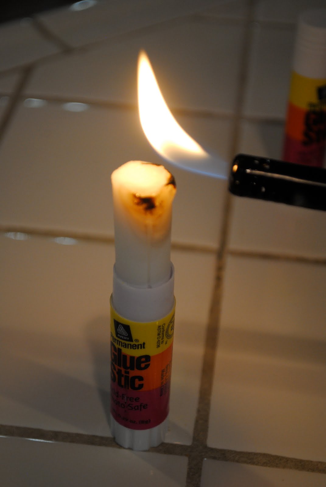 Chemistry Glue Stic Experiment