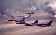 F-15s and F-16s and burning oil wells in Operation Desert Storm