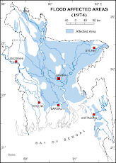 FLOOD AFFECTED AREAS IN 1974