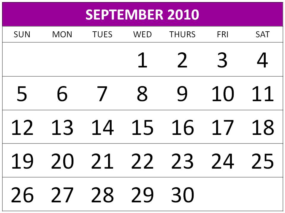 njyloolus: 2010 september calendar