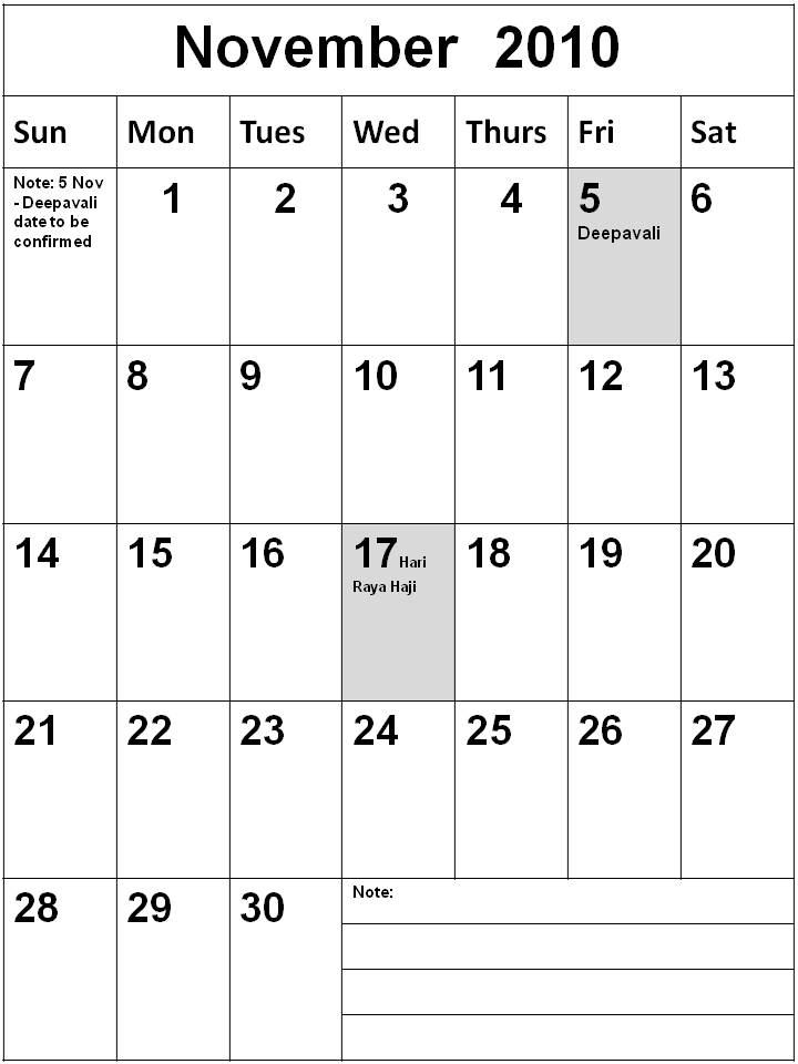 november 2010 calendar. NOVEMBER 2010 CALENDAR WITH