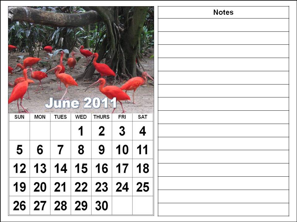 2011 calendar printable free. Monthly Calendar 2011 June