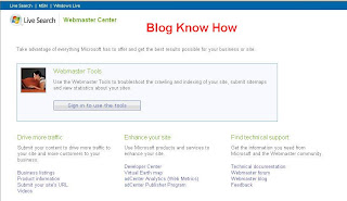 MSN Webmaster Center