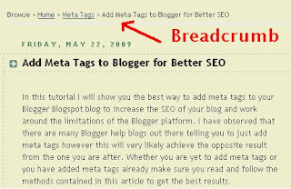 Add Breadcrumb Navigation to Blogspot Blogger blog for Better SEO