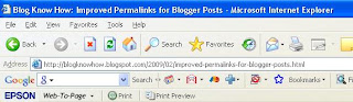Optimize Blogger Blogspot Blog Permalinks