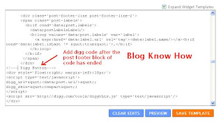 Add Digg button after labels in post footer