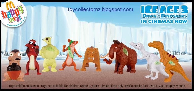 ice age 3 mcdonalds toys