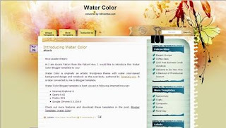 Free Blogger Template - Water Color