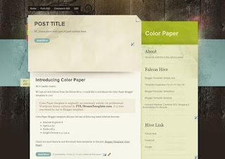 Free Blogger Template - Color Paper