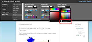 How to change the image border to transparent in Blogger