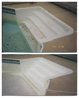 how to repair cracked inground pool steps