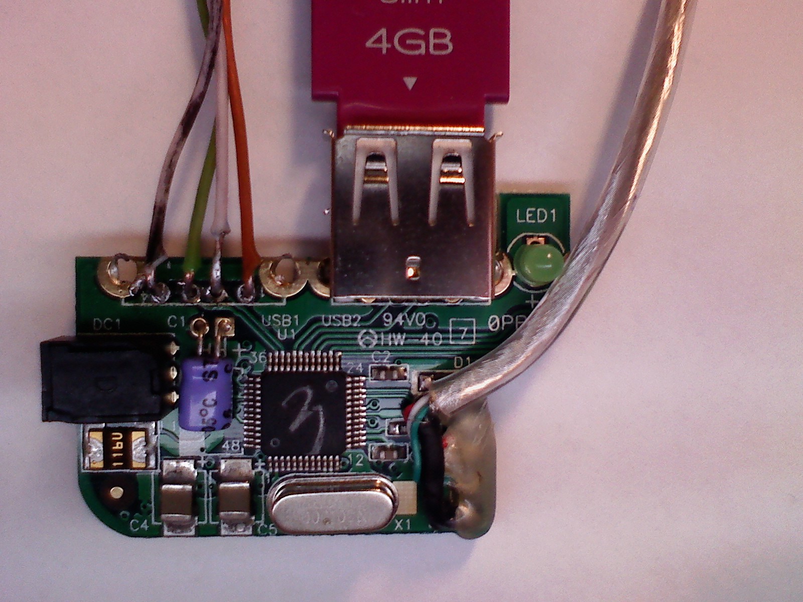 Fortytwo SNES to USB controller with internal flash memory mod