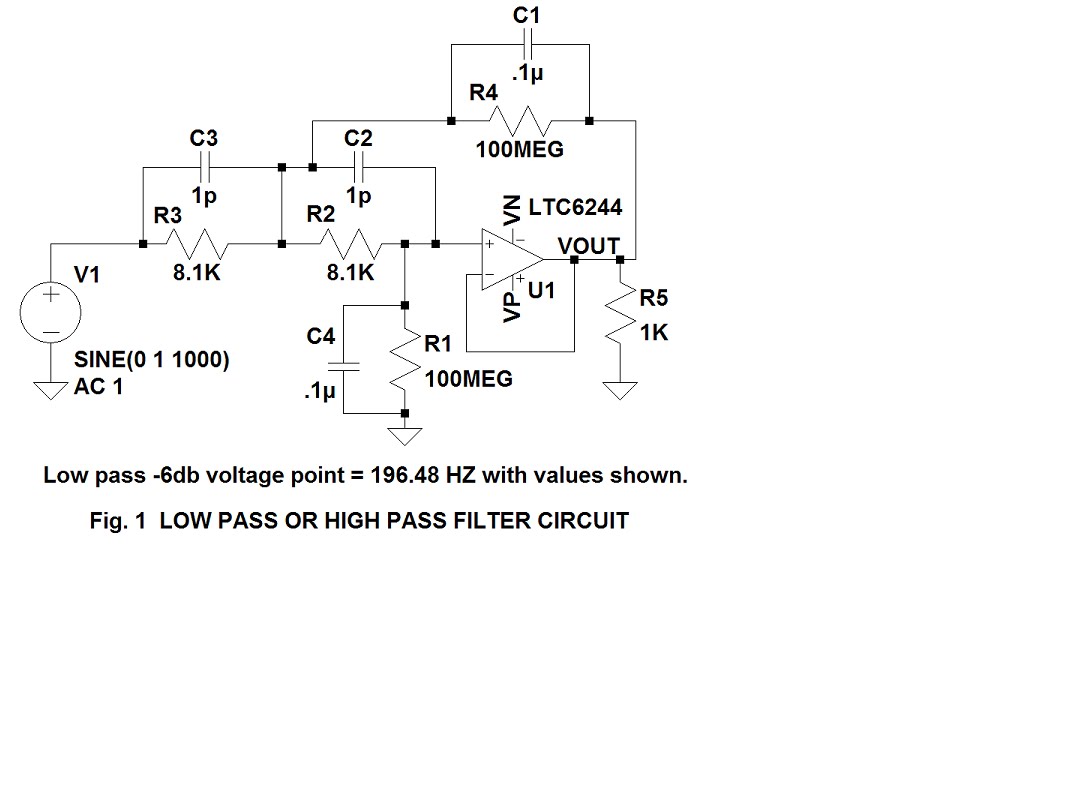 analogelectronix: 2ND ORDER LOW OR HIGH PASS FILTER