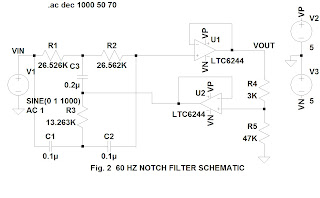 analogelectronix: 60HZ TWIN-T NOTCH FILTER