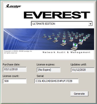 EVEREST Ultimate Edition 4.6 serial key or number