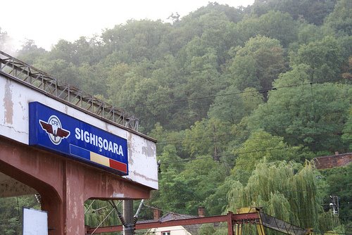 Romanian train stop