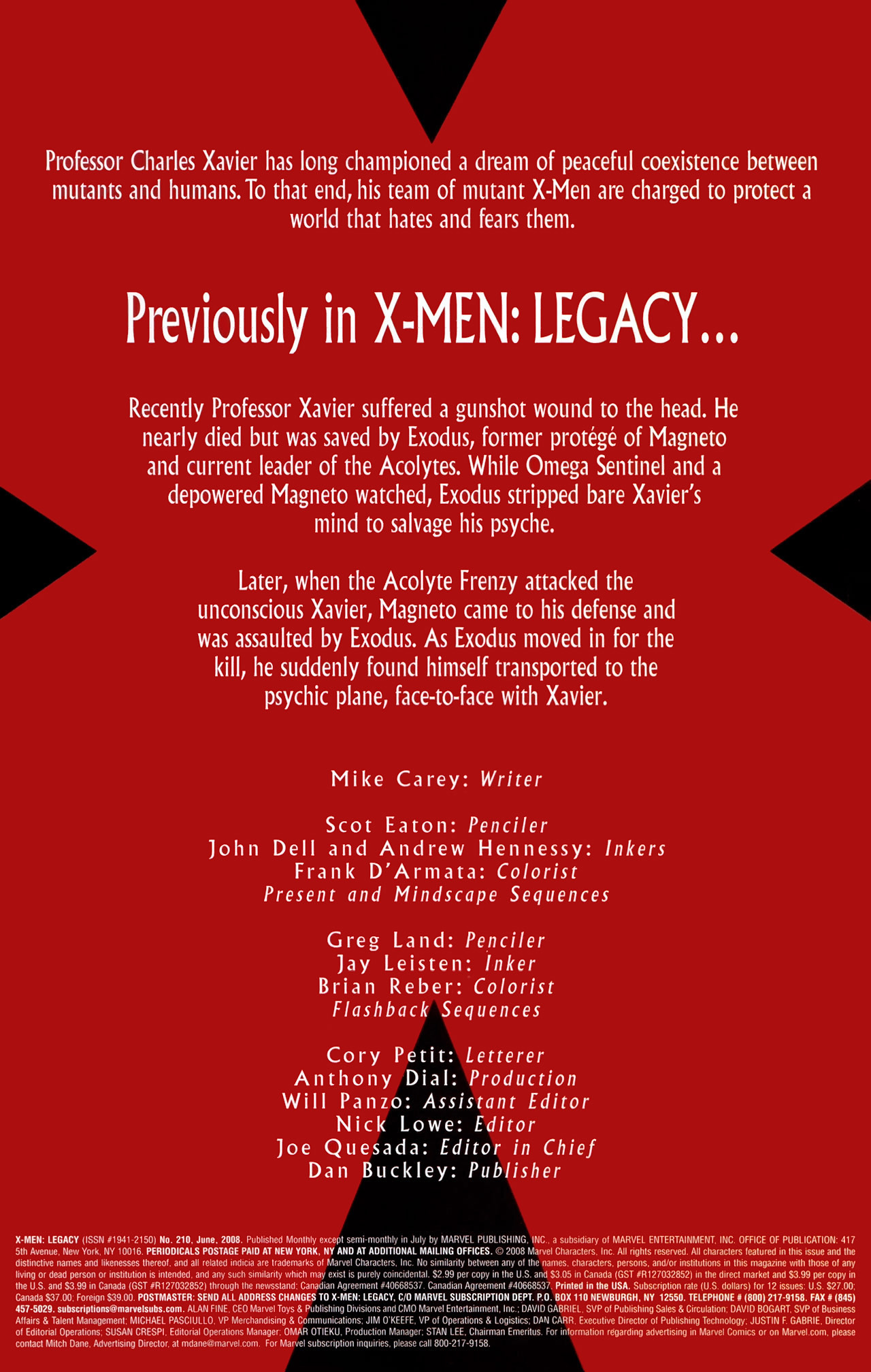 Read online X-Men Legacy (2008) comic -  Issue #210 - 2