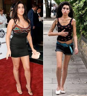 amy winehouse antes e depois da fama