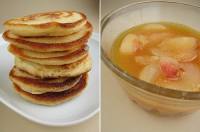 Pancakes z sosem brzoskwiniowym