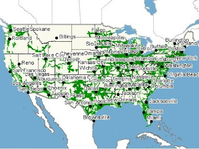 Geographic Travels: Maps of Prepaid Cell Phone Coverage in the United ...