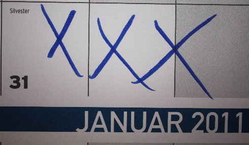 Alltag und Reisen: Drei Kreuze im Kalender