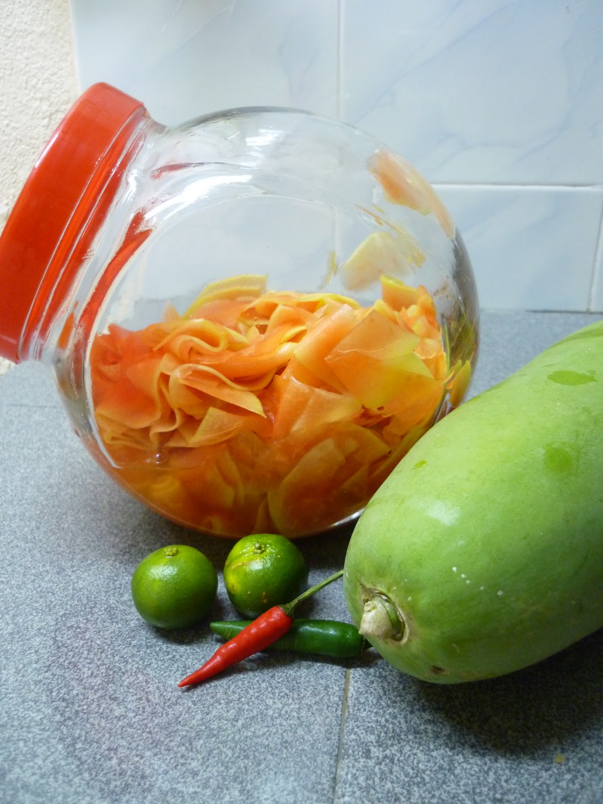 脆酸木瓜的做法_【图解】脆酸木瓜怎么做如何做好吃_脆酸木瓜家常做法大全_quinncai_豆果美食