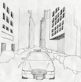 1 point perspective road