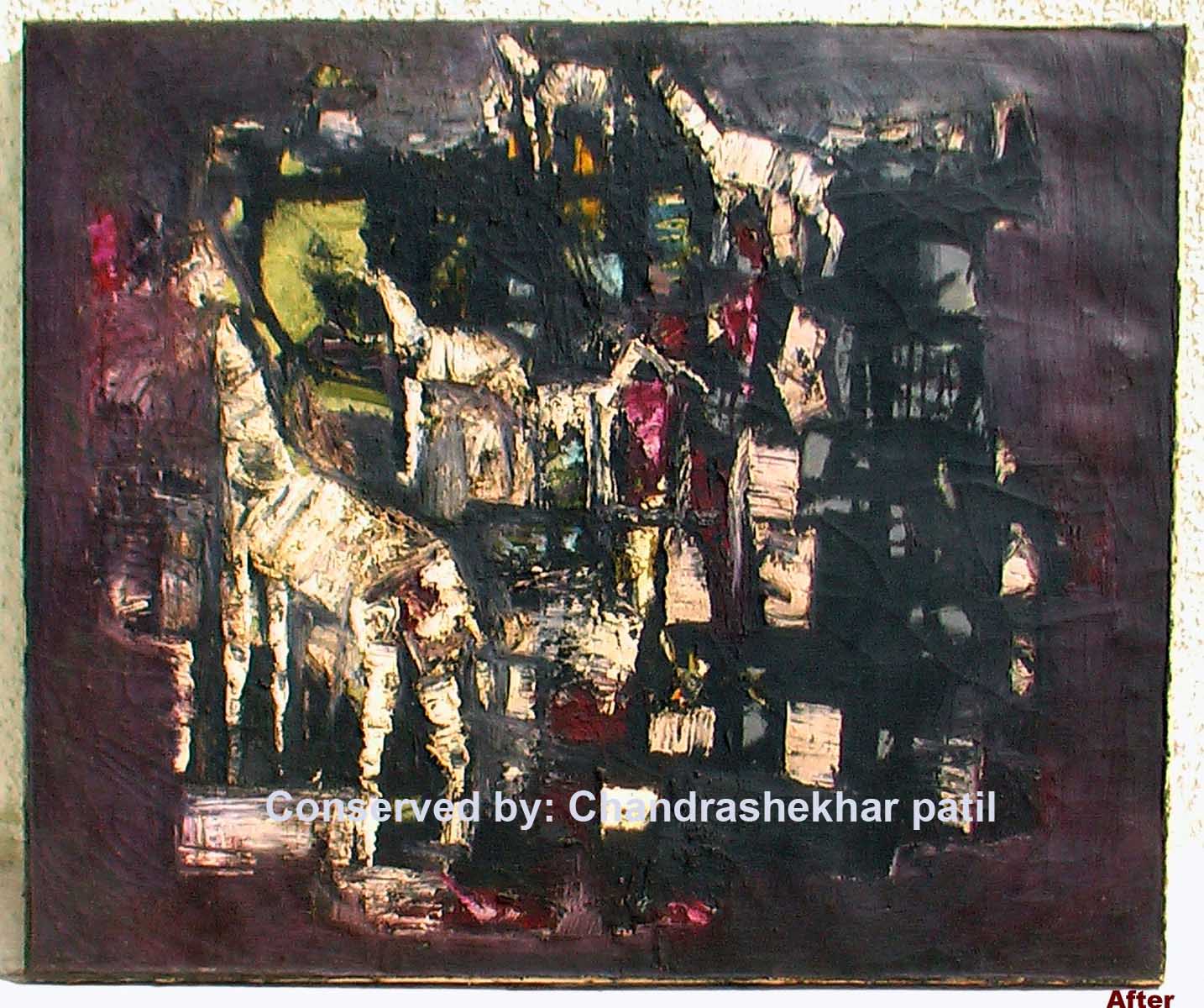 Chandrashekhar Patil Conservation Works Oil Painting Conservation