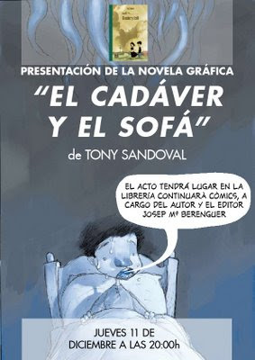 Presentación de EL CADÁVER Y EL SOFÁ, de Tony Sandoval