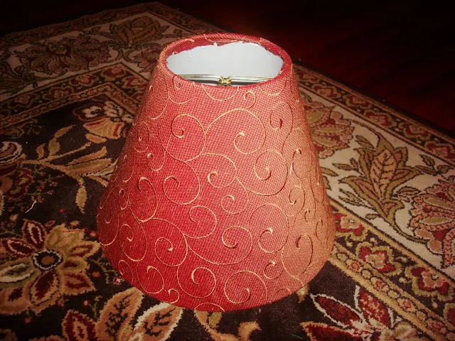 update lampshade with fabric