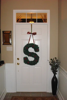 large Christmas monogram for door