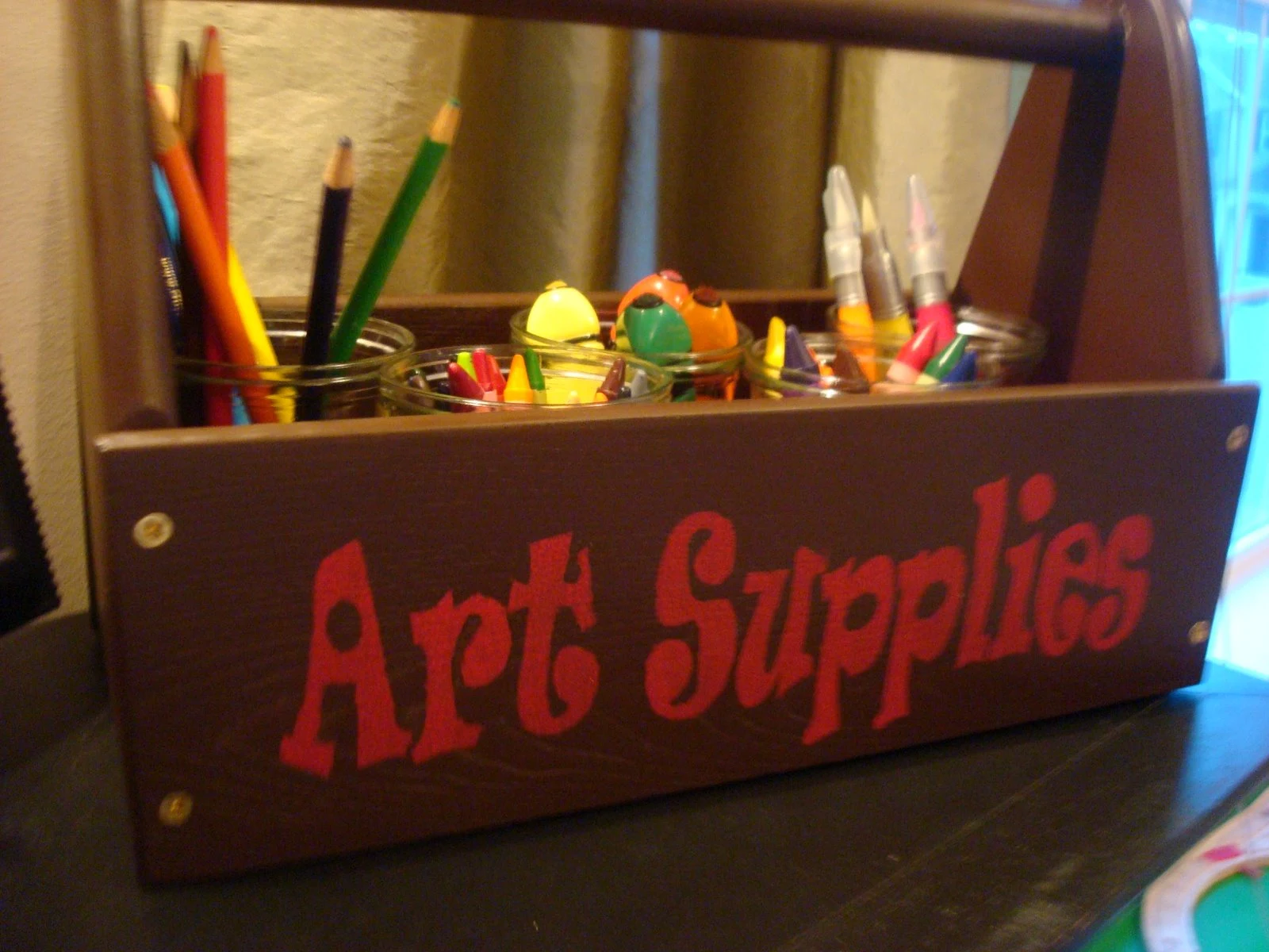 DIY tool box art caddy