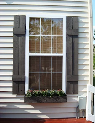 DIY cedar window box and shutters