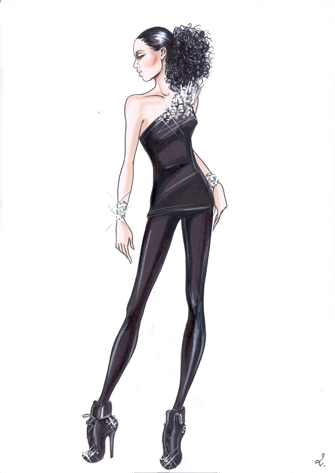 Как рисовать кожаную одежду