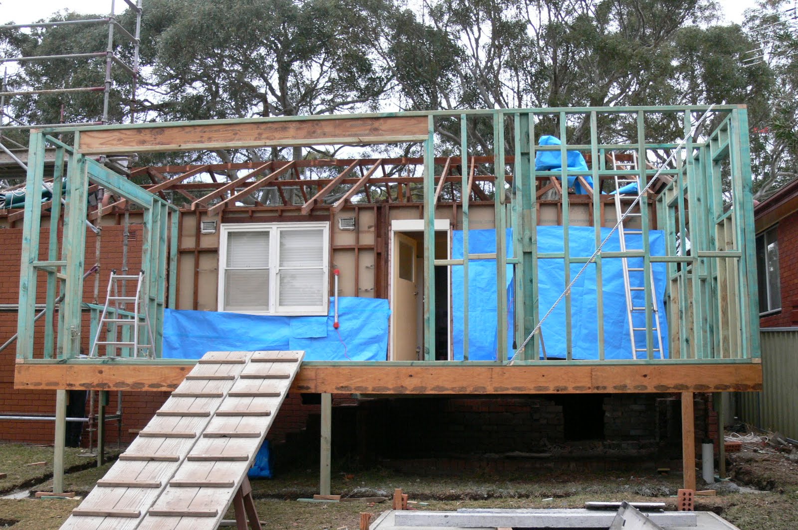 Redbrick Renovation Rear Walls Installed