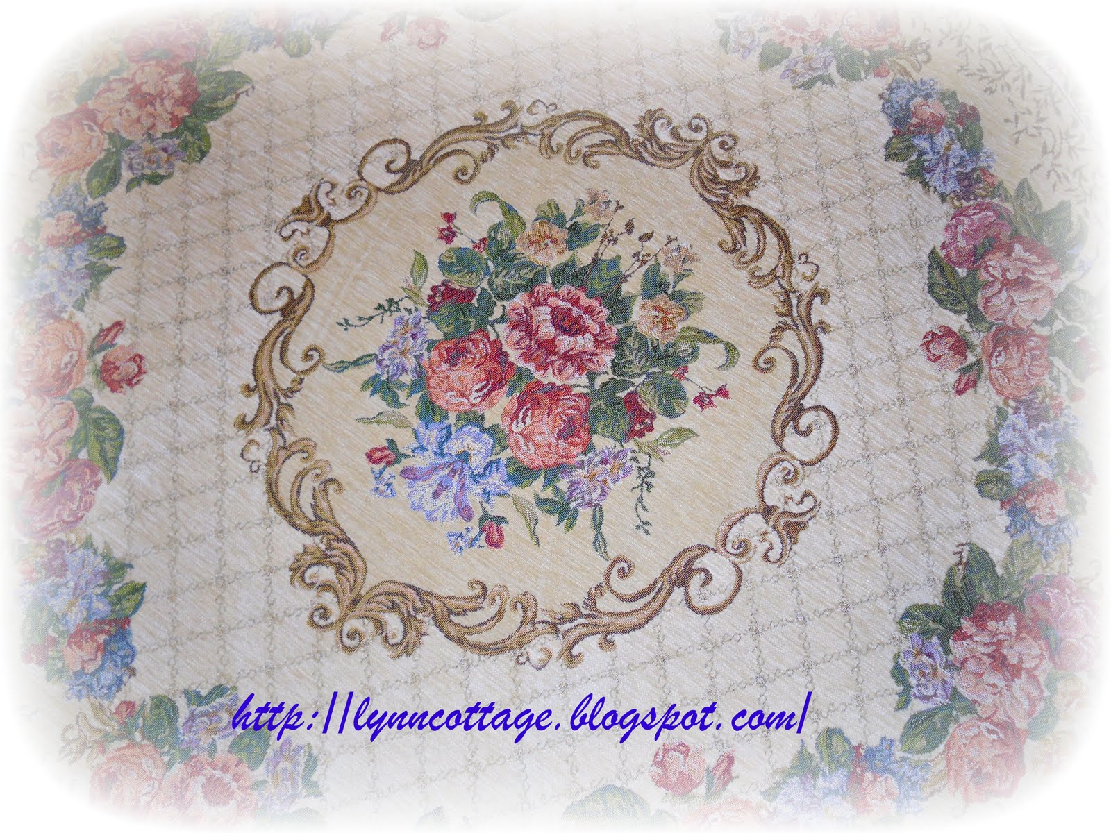 lynn's cottage ENGLISH FLORAL CARPET FOR SALE.............