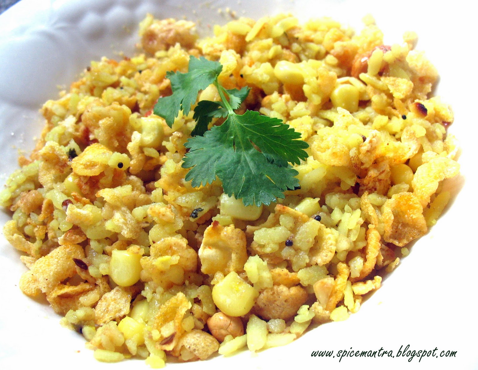 * Treat your tongue * Chatpata CornPoha Chaat (Corn and Beaten Rice