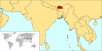 Location of Bhutan