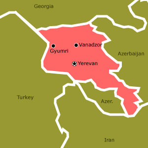 Map of Armenia