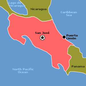 map of Costa Rica