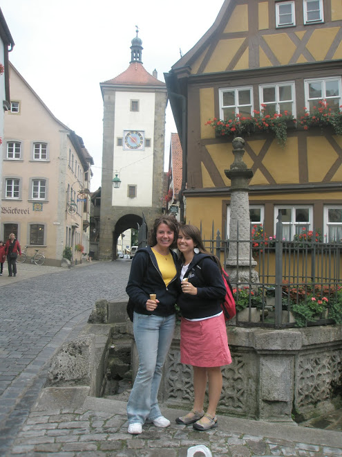 The streets inside the wall of Rothenburg, Germany