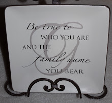 Be true to who you are and the family name you bear