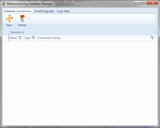 License Manager Database Example Manco Software: 64-bit OS and License Manager database.