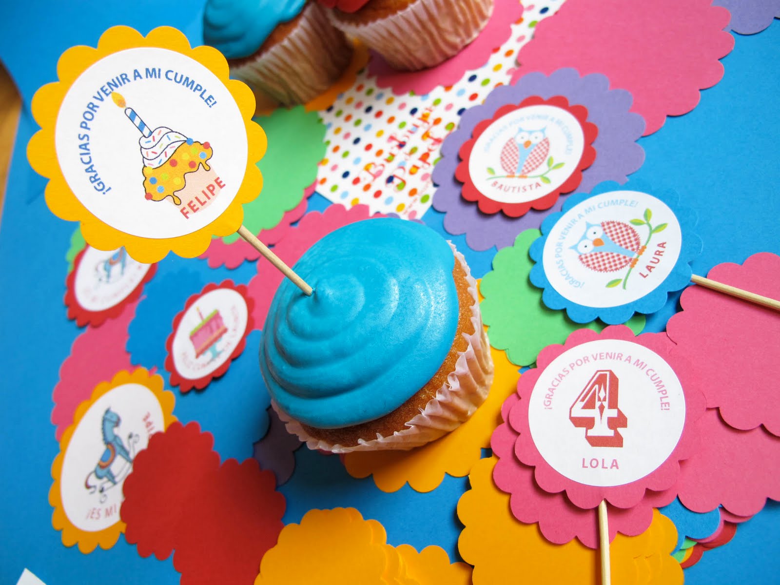 Bienvenidos a mi blog! Toppers para cupcakes